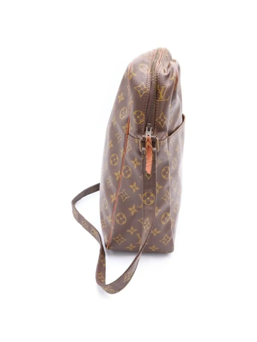 Louis Vuitton Vintage Monogram Malso Leather Shoulder Bag Brown